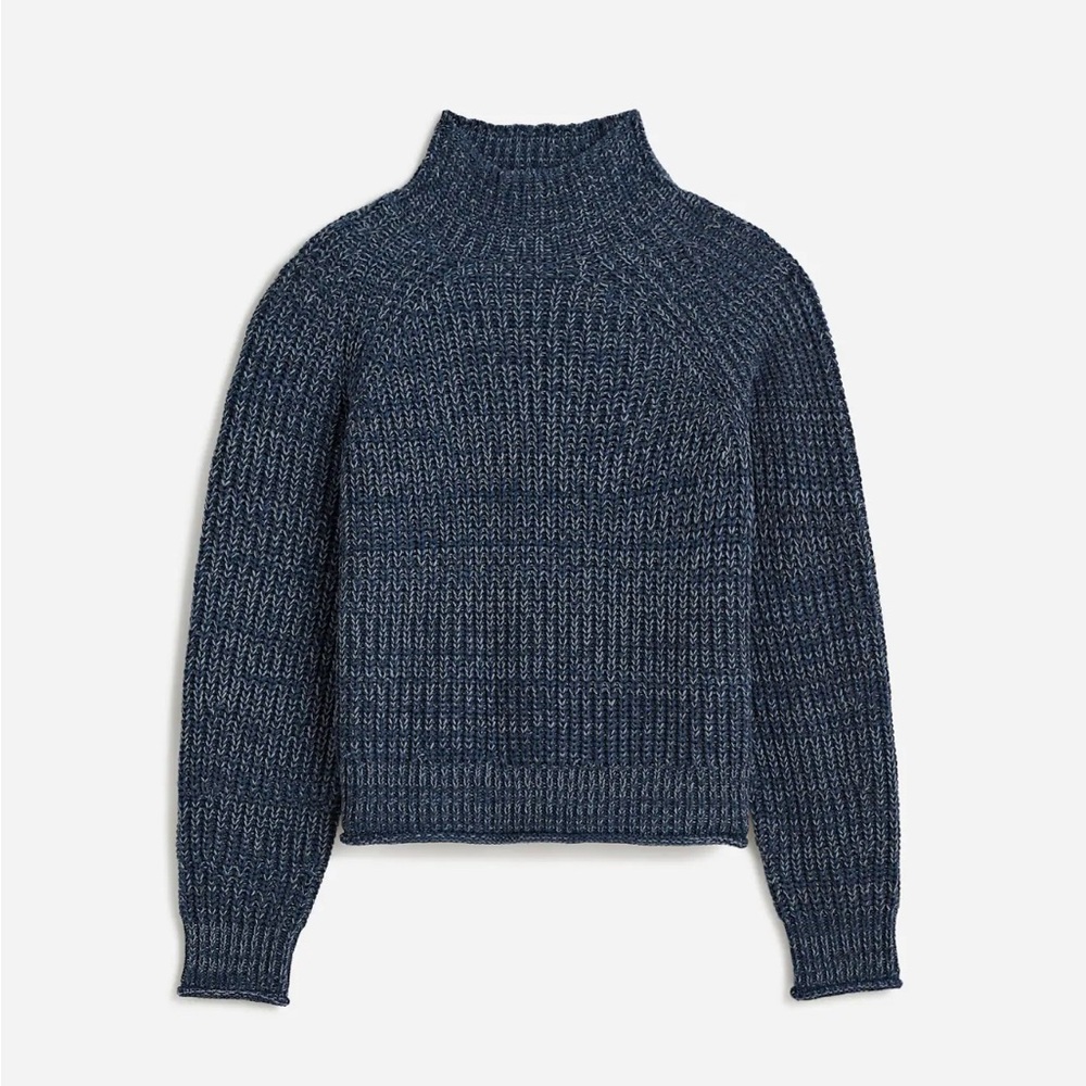 BRAND NEW Madewell Marled Cotton Mockneck Sweater